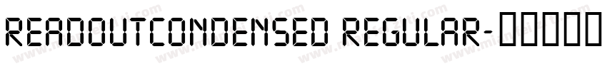 ReadoutCondensed Regular字体转换